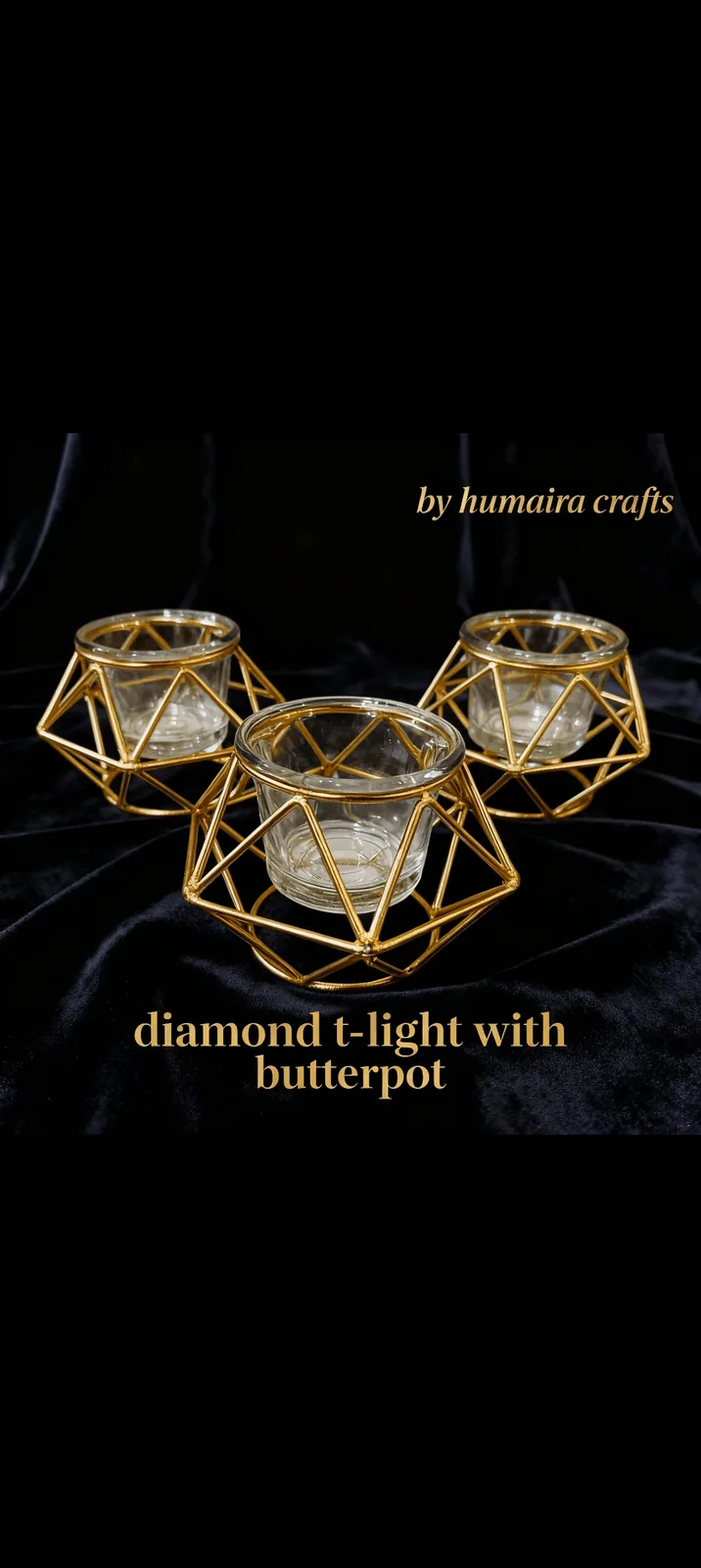 Premium Diamond t-light holder