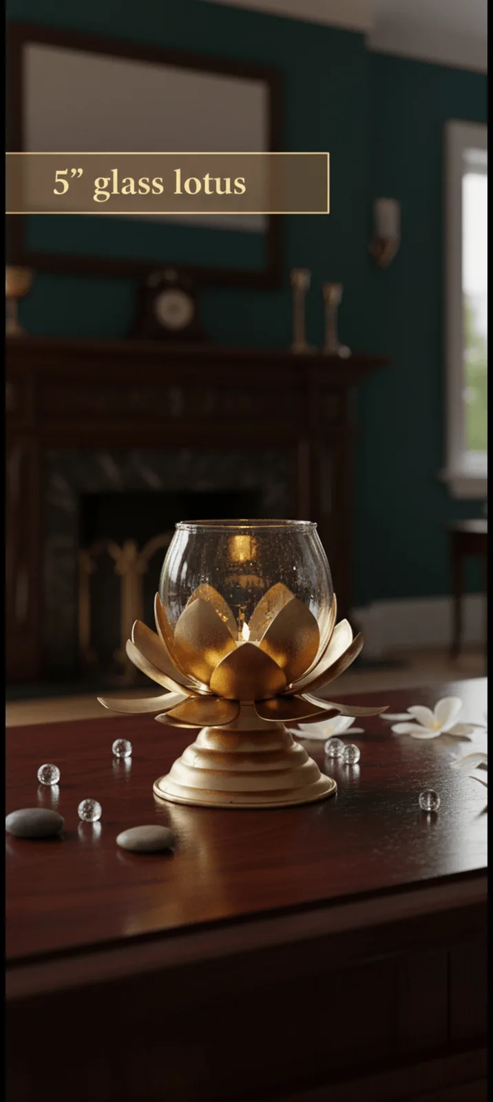 Premium Glass lotus stand